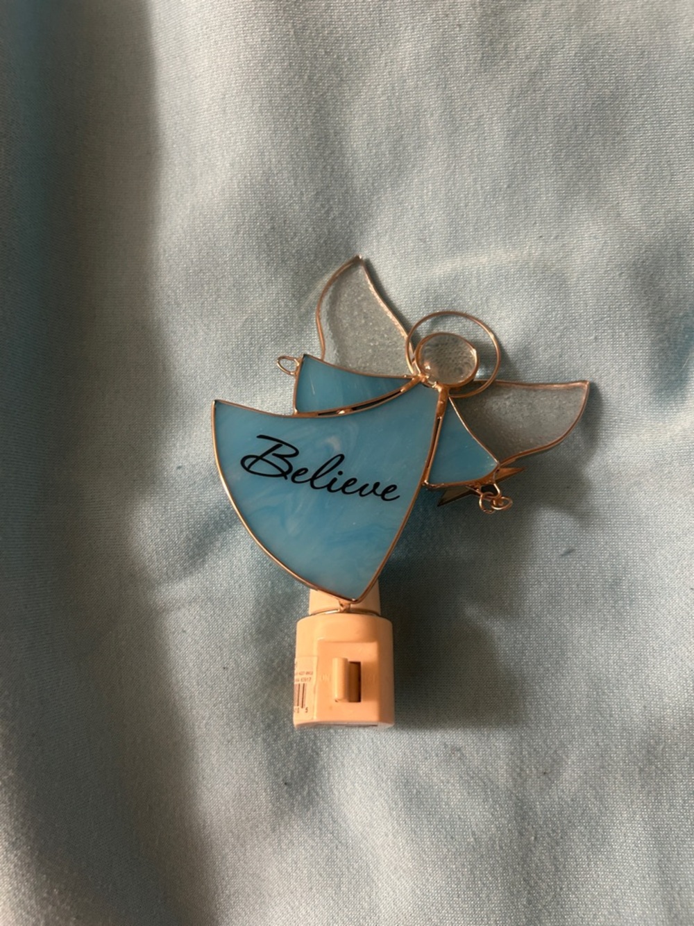 'Believe' Blue Angel Night Light